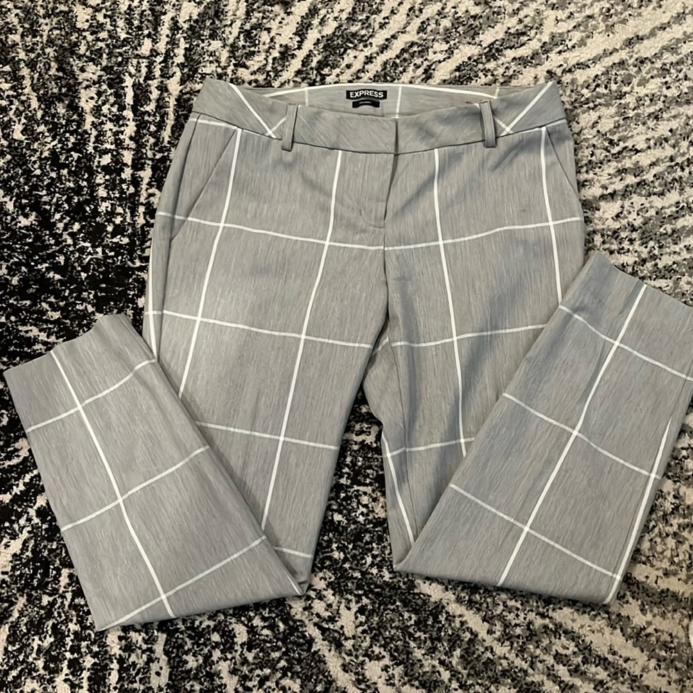 Express Columnist grey stripes pants